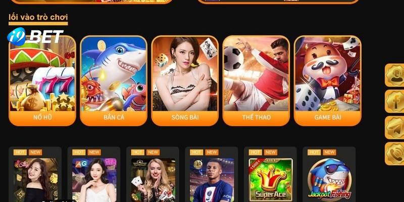 Khám phá kho game khi login thành công